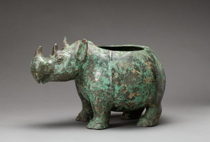 Ritual vessel in the shape of a rhinoceros